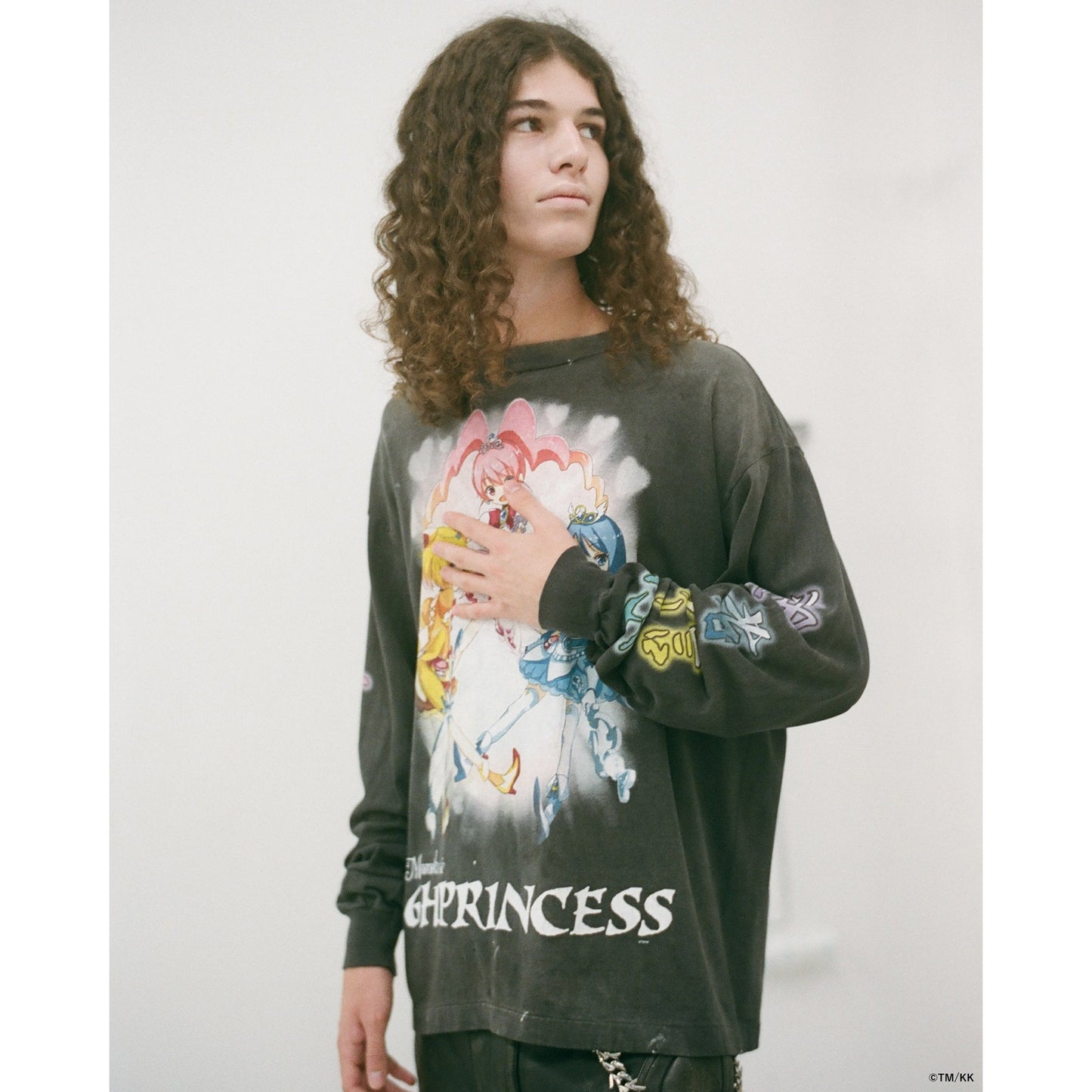 LS T-SHIRT/SUPERFLAT / BLACK