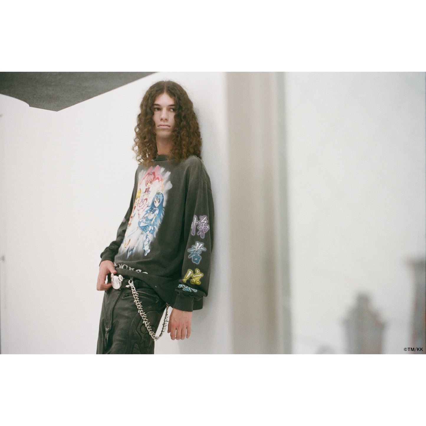 LS T-SHIRT/SUPERFLAT / BLACK