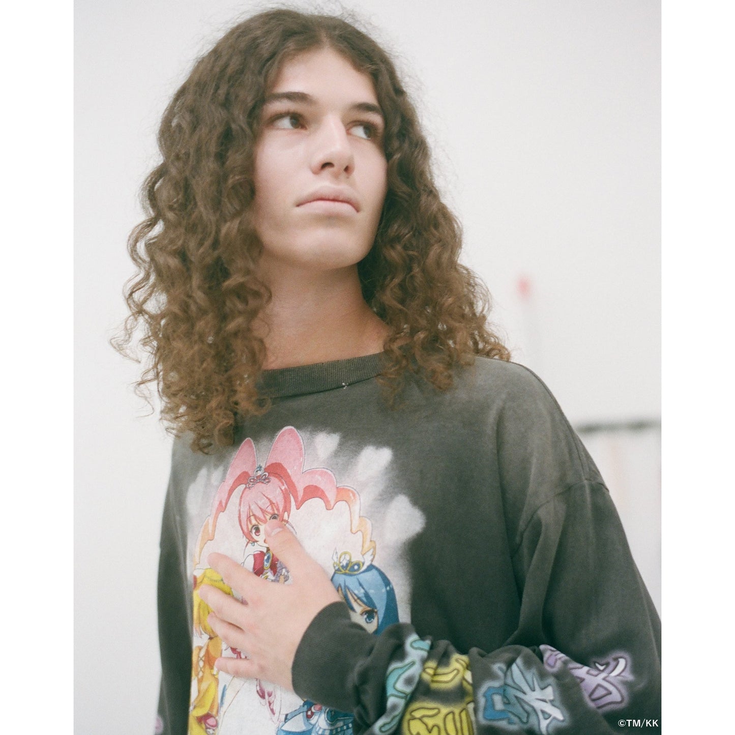 LS T-SHIRT/SUPERFLAT / BLACK