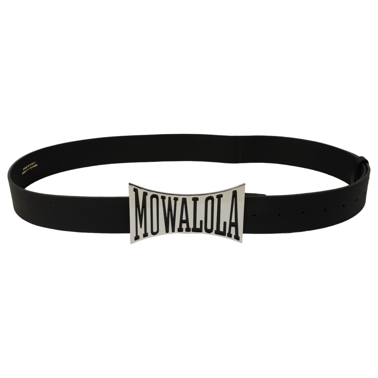 SWEAT BUCKLE BELT / SILVER/BLACK