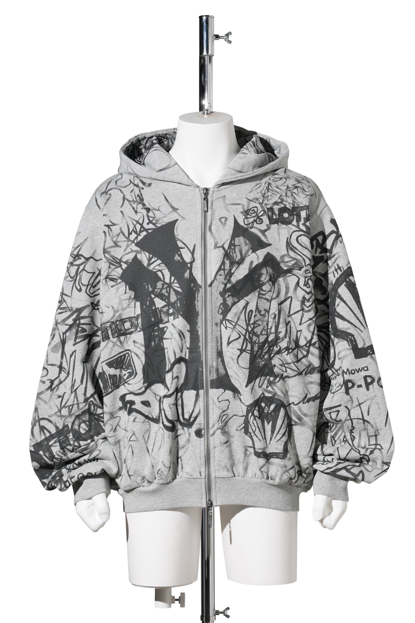NAVY GRAFITTITRACK TOP / GREY