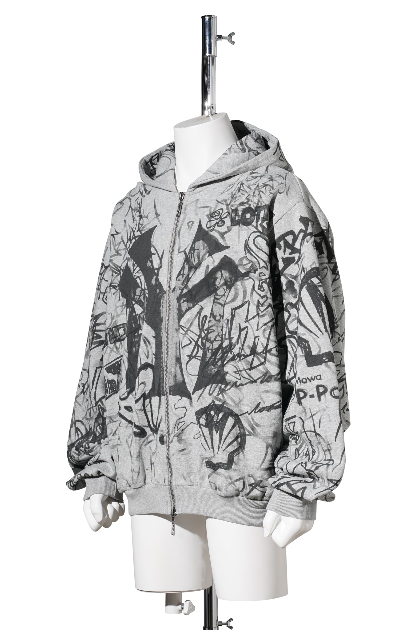 NAVY GRAFITTITRACK TOP / GREY