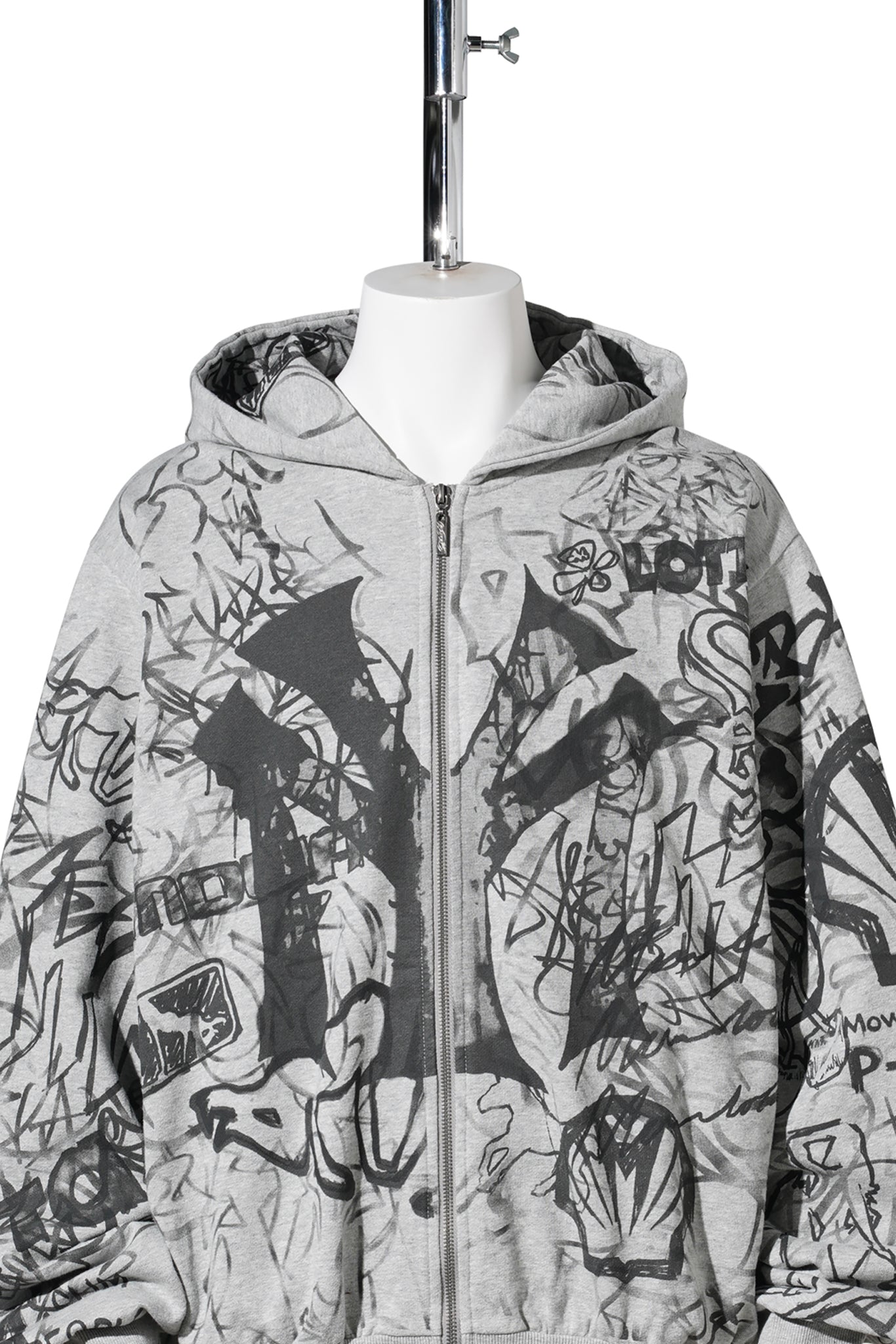 NAVY GRAFITTITRACK TOP / GREY