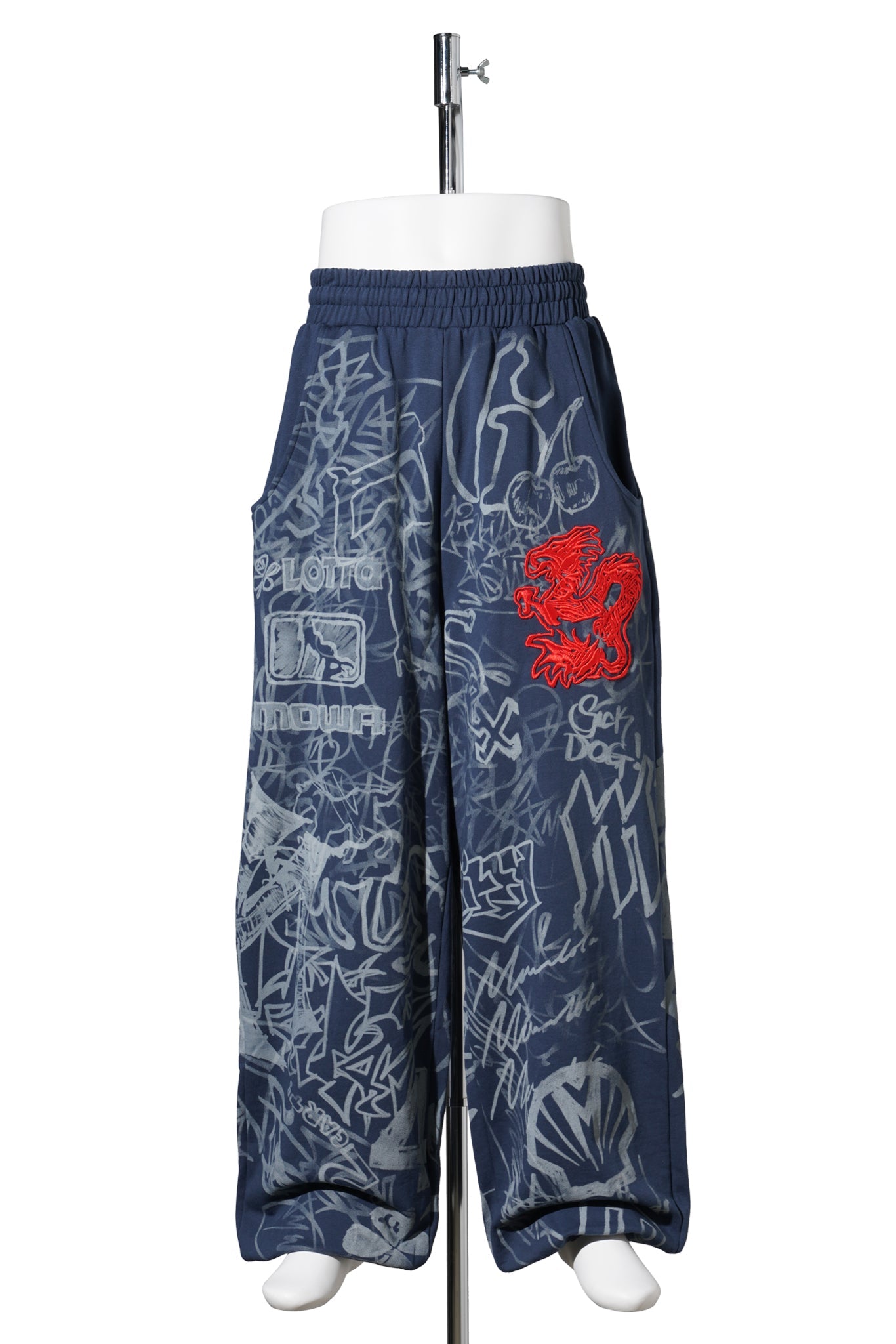GRAFITTITRACK PANTS / GREY/BLUE