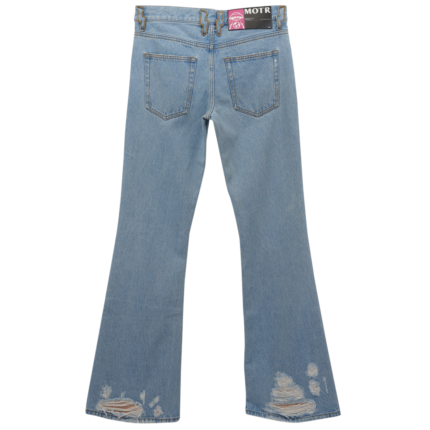 FLARED LEG DENIM PANTS / SUPERLIGHT WASH