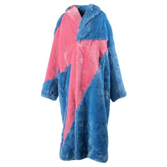 WARHOL FAUX FUR PEACOT / BLUE