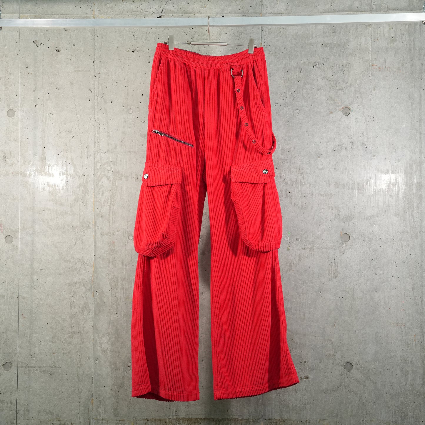 CORD CARGO PANT / RED