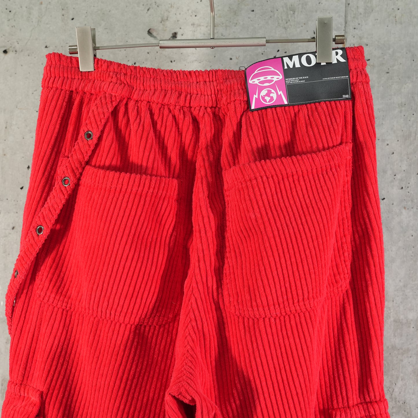 CORD CARGO PANT / RED