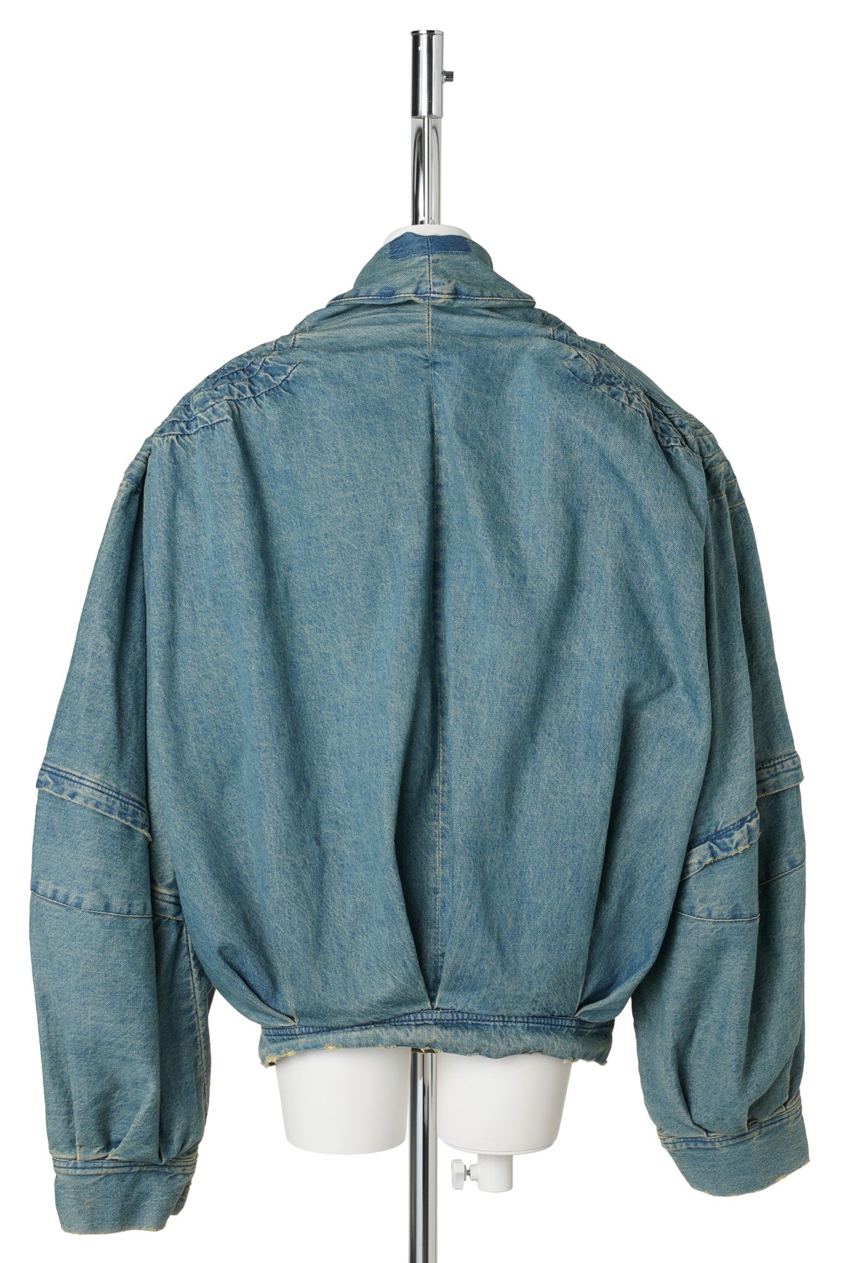 SWIRL SHOULDER COCOON JACKET / DIRTY LIGHT INDIGO