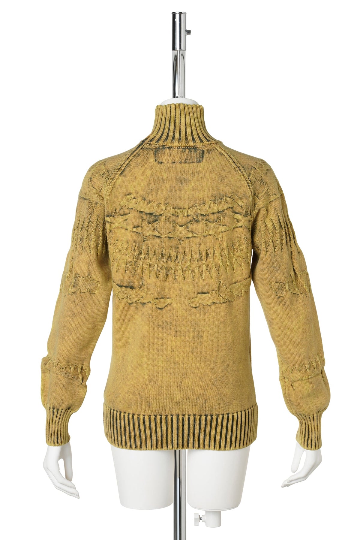 FAIR ISLE DEBOSSED TURTLENECK JUMPER / TARNISHED OCHRE