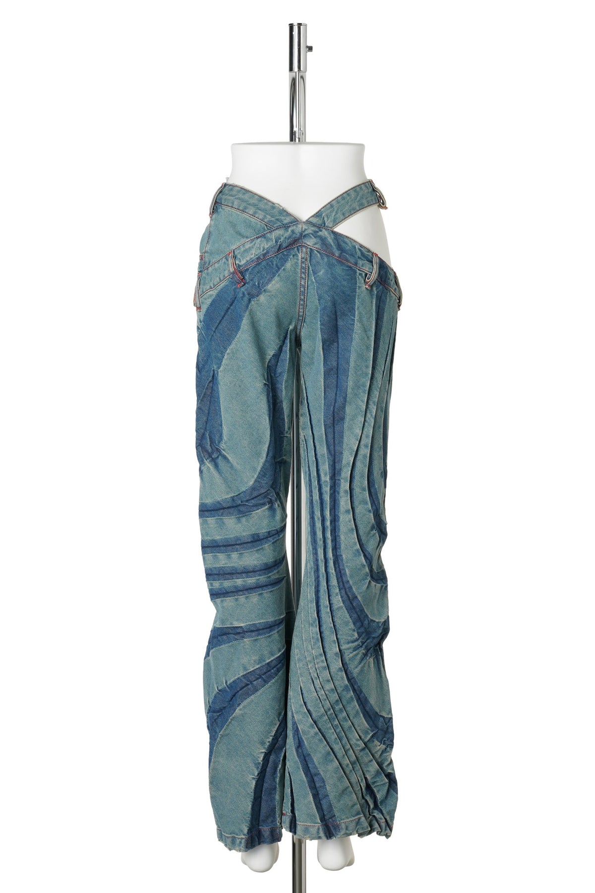 FLARE TRIBAL BIAS-CUT JEANS / DIRTY LIGHT INDIGO