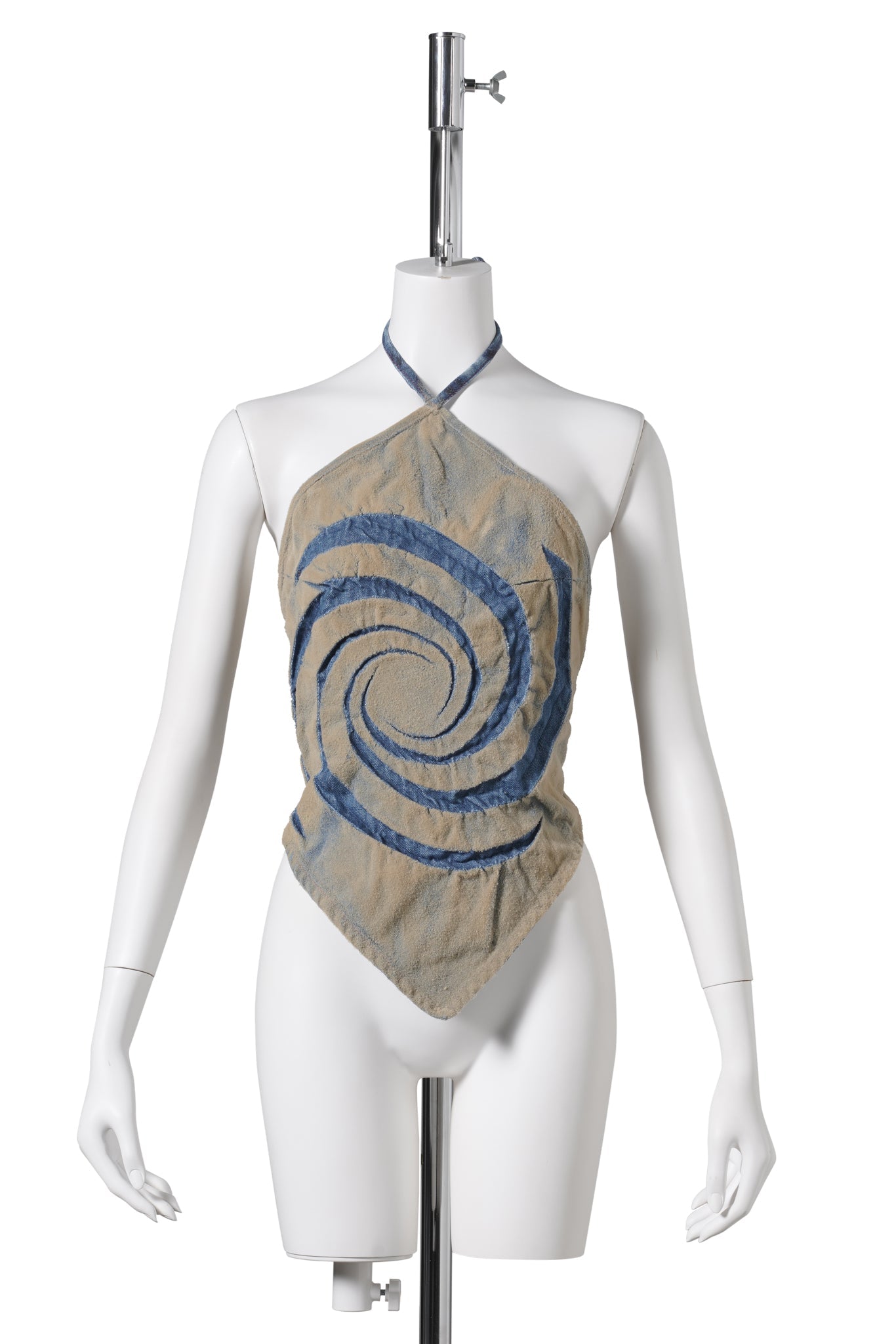 SANDSWIRL BANDANA TOP / SANDY FLOCK INDIGO