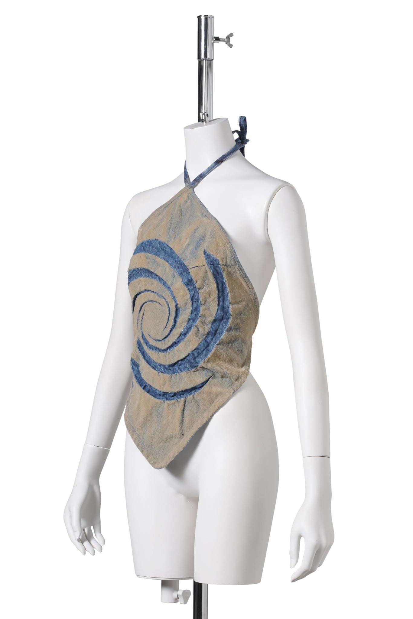 SANDSWIRL BANDANA TOP / SANDY FLOCK INDIGO
