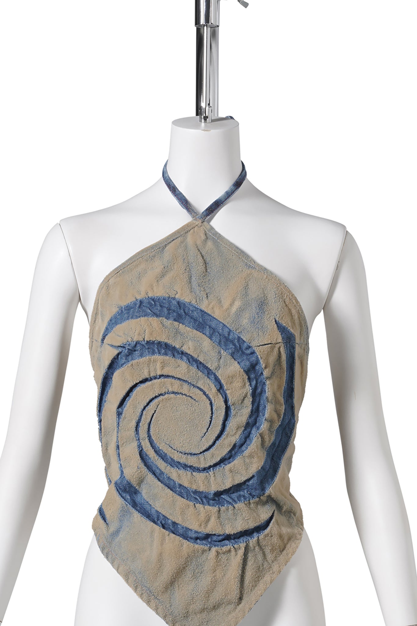 SANDSWIRL BANDANA TOP / SANDY FLOCK INDIGO