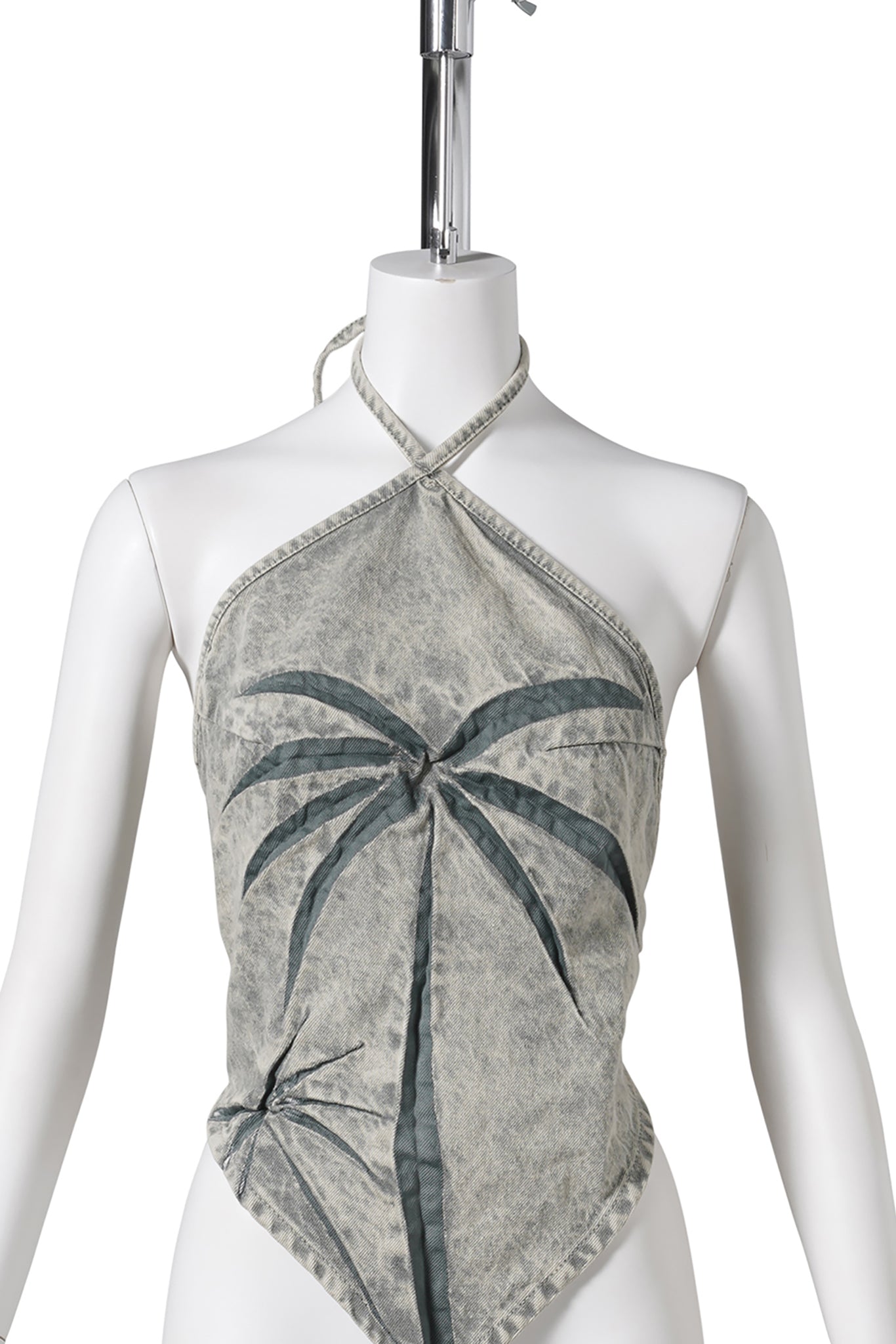 PALM TREE BANDANA TOP / SEA SALT GREEN