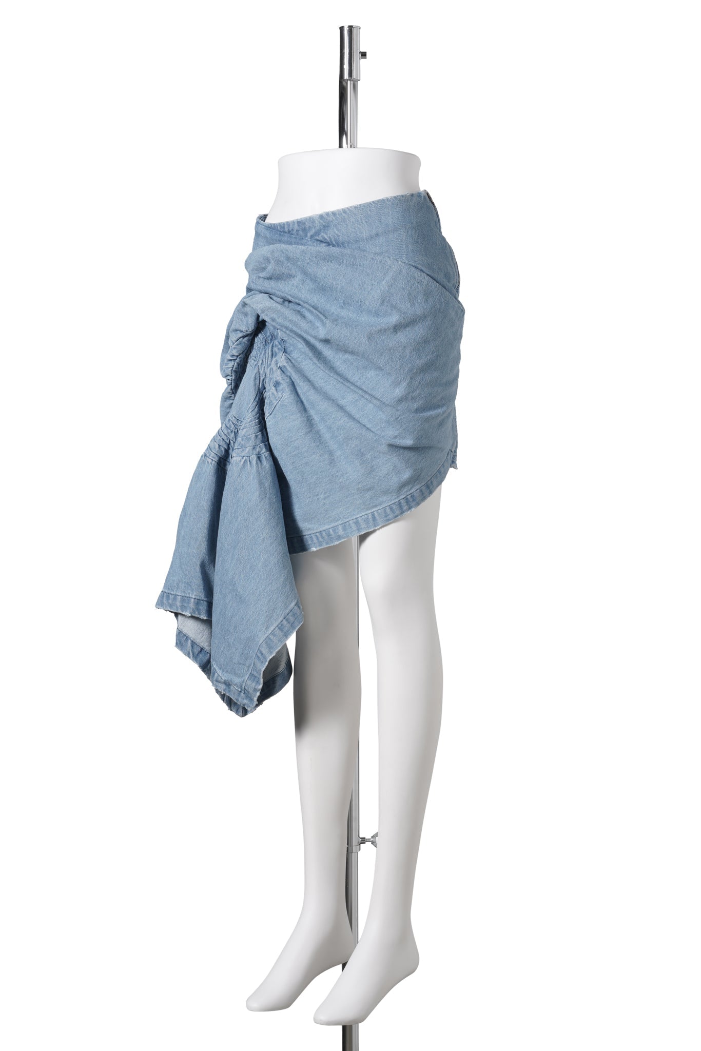 SWIRL MINI SKIRT / FADED INDIGO