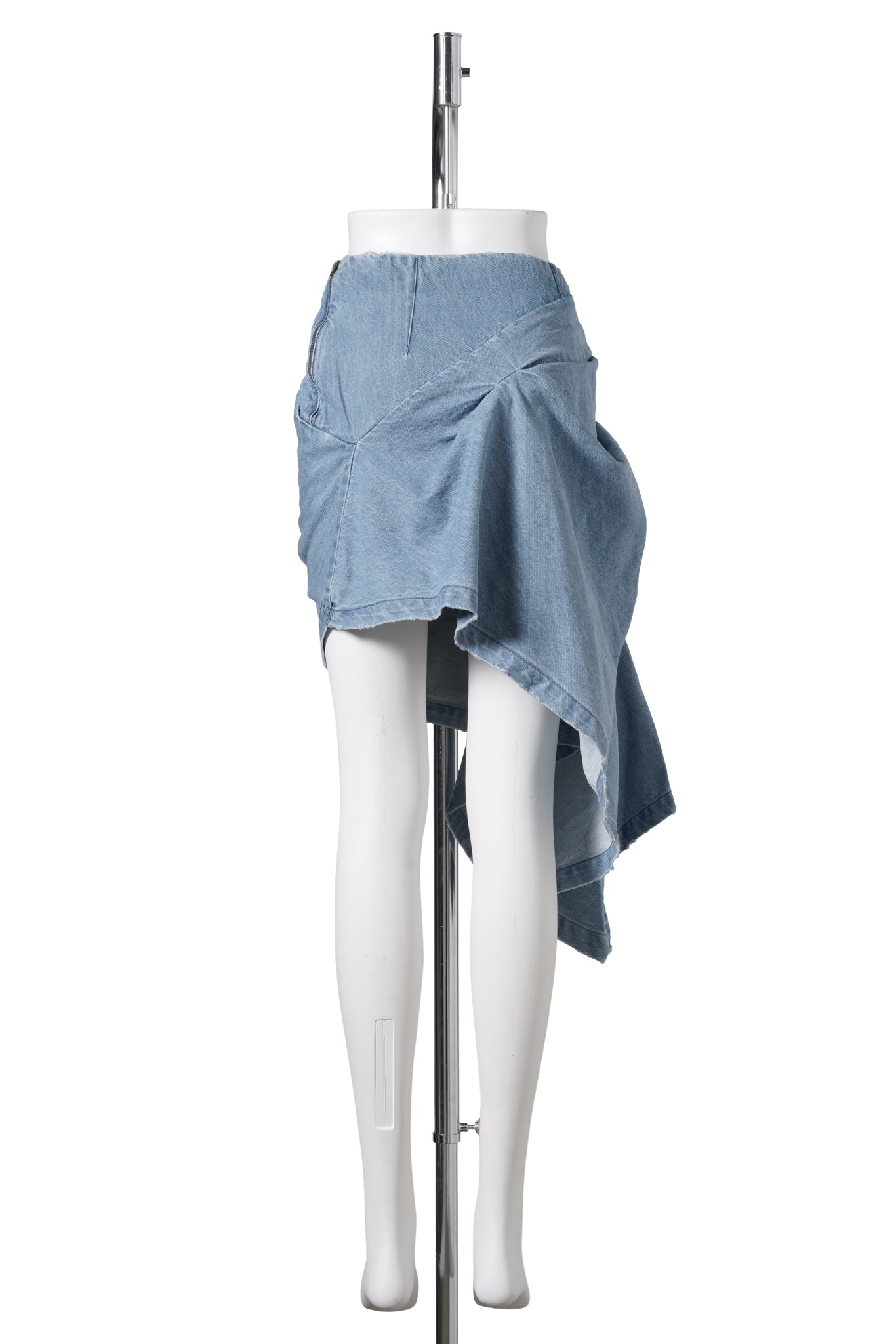 SWIRL MINI SKIRT / FADED INDIGO