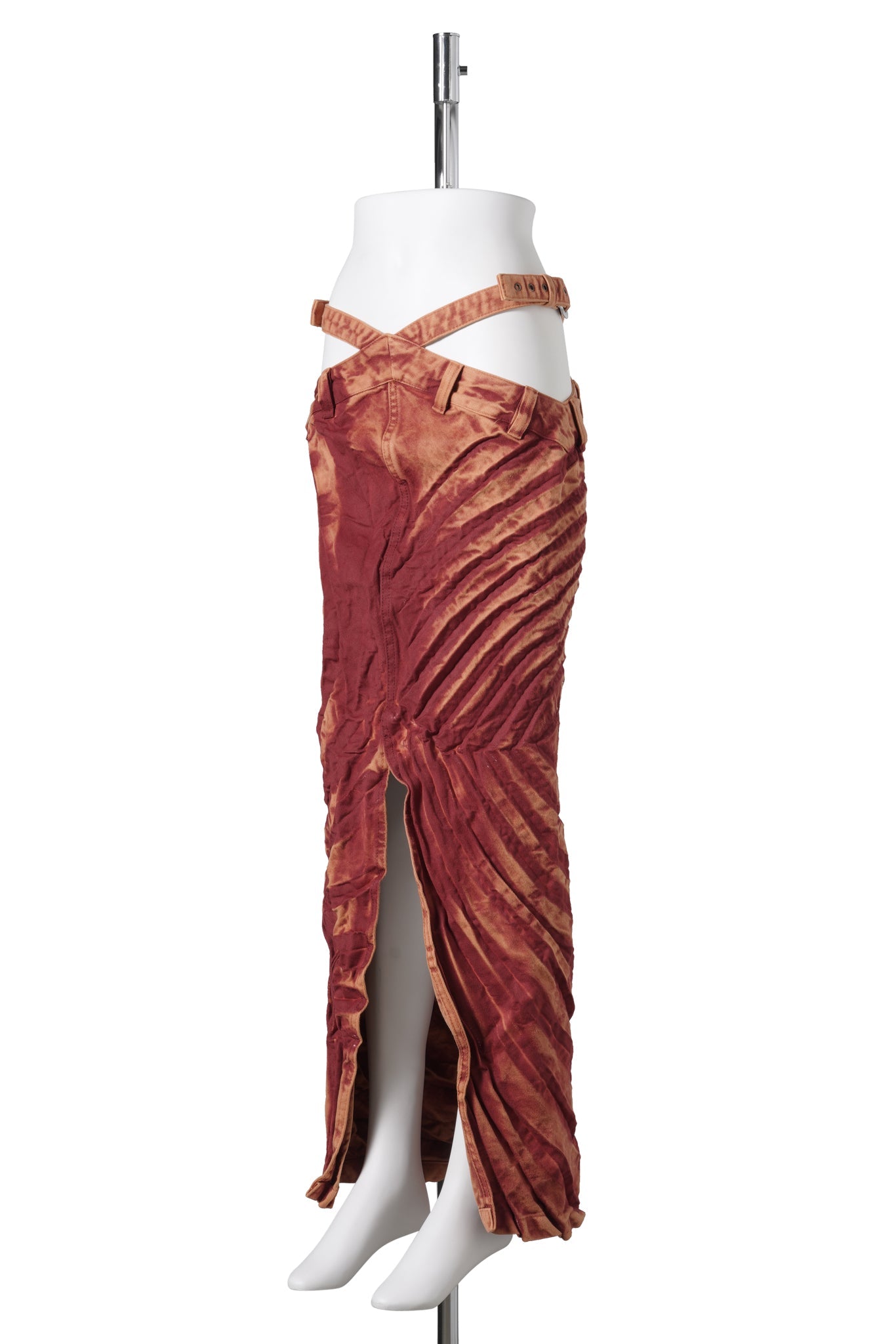 V CUT LOVE HEART SKIRT / SUNSET ORANGE