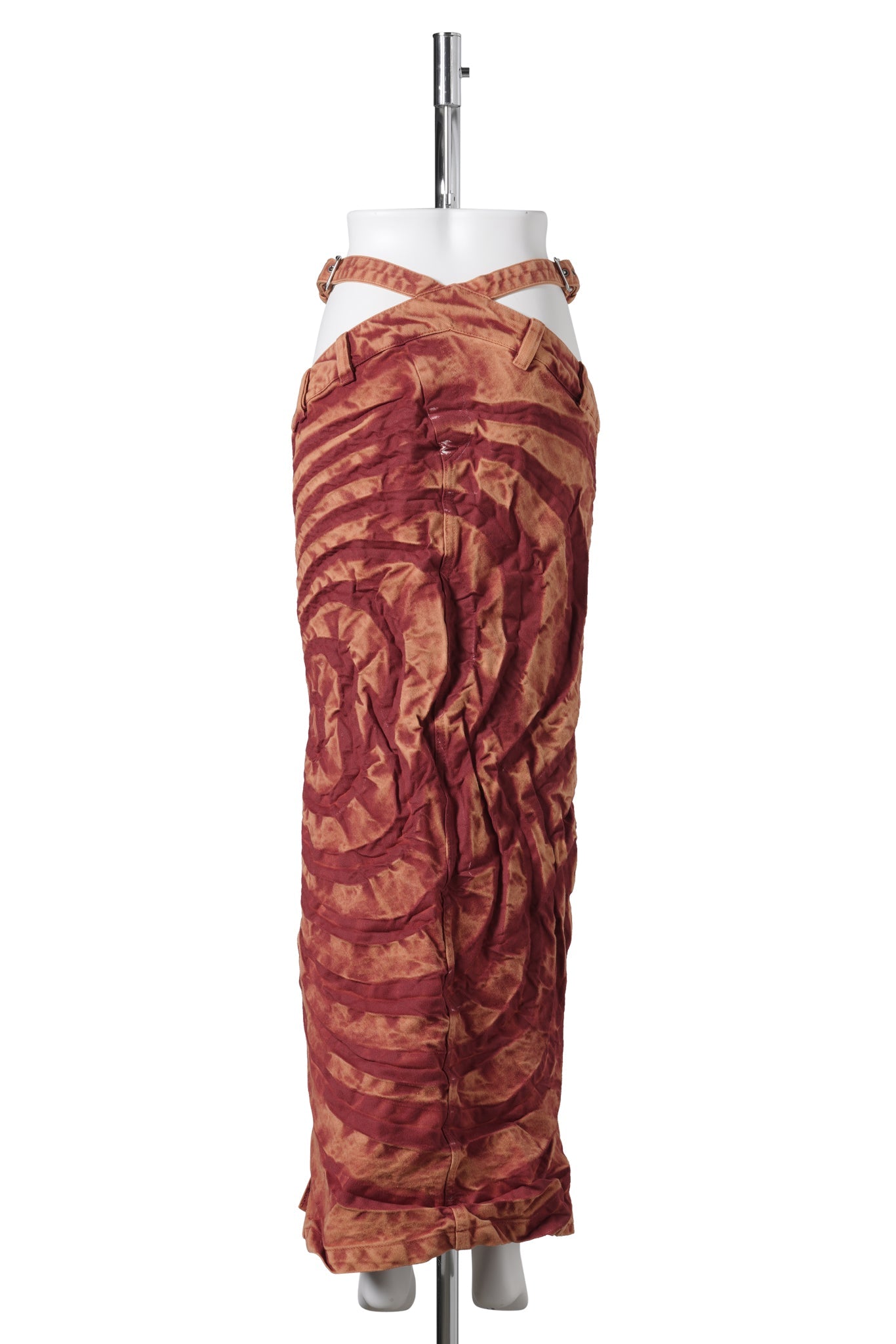 V CUT LOVE HEART SKIRT / SUNSET ORANGE