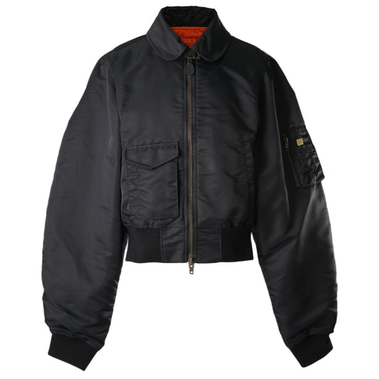 SHRUNKEN BOMBER / BLACK