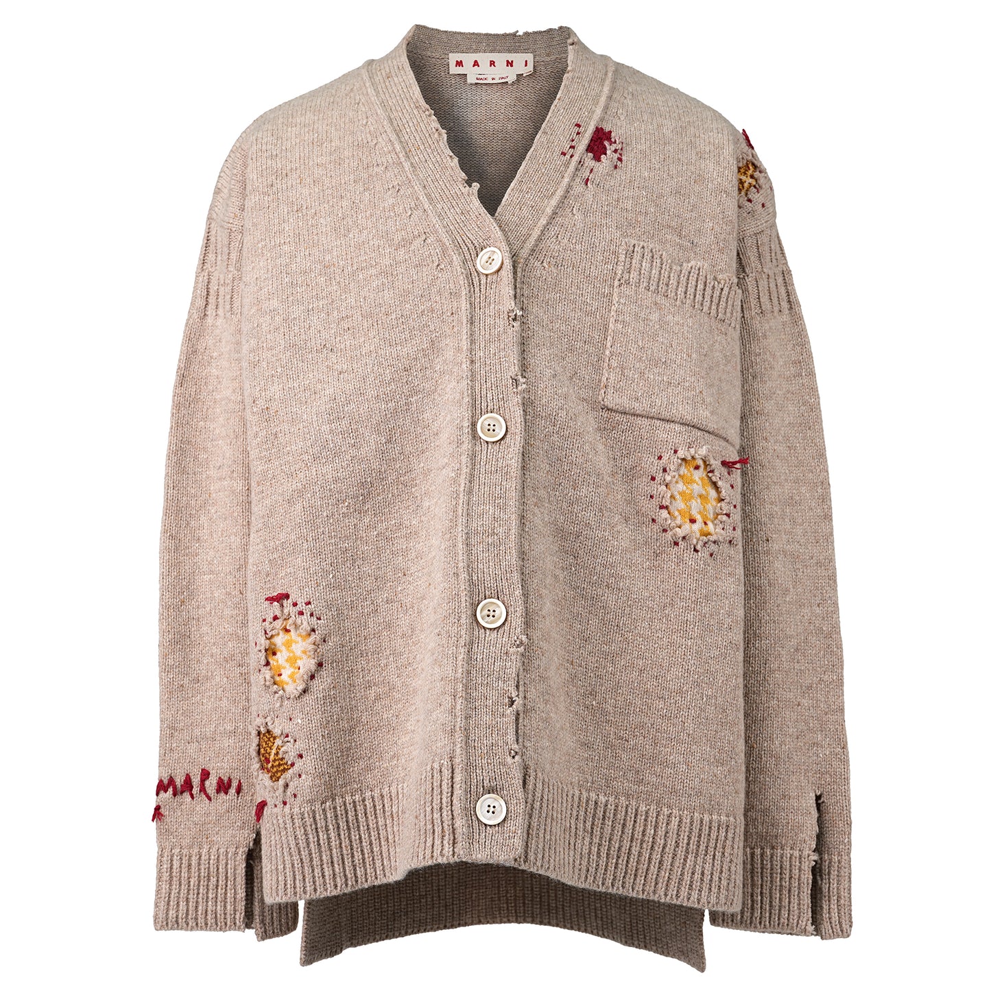 SHETLAND MENDING CARDIGAN / 00W32:MOCCASIN