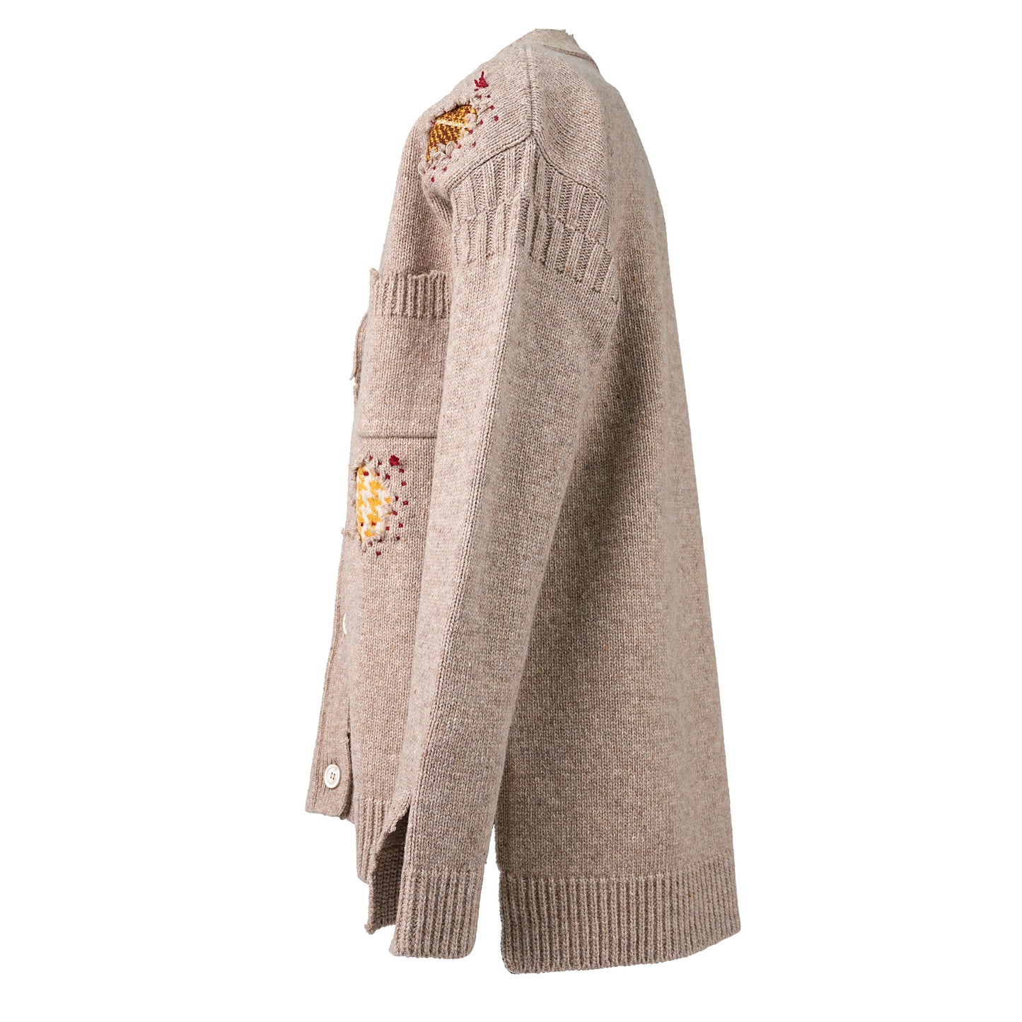 SHETLAND MENDING CARDIGAN / 00W32:MOCCASIN