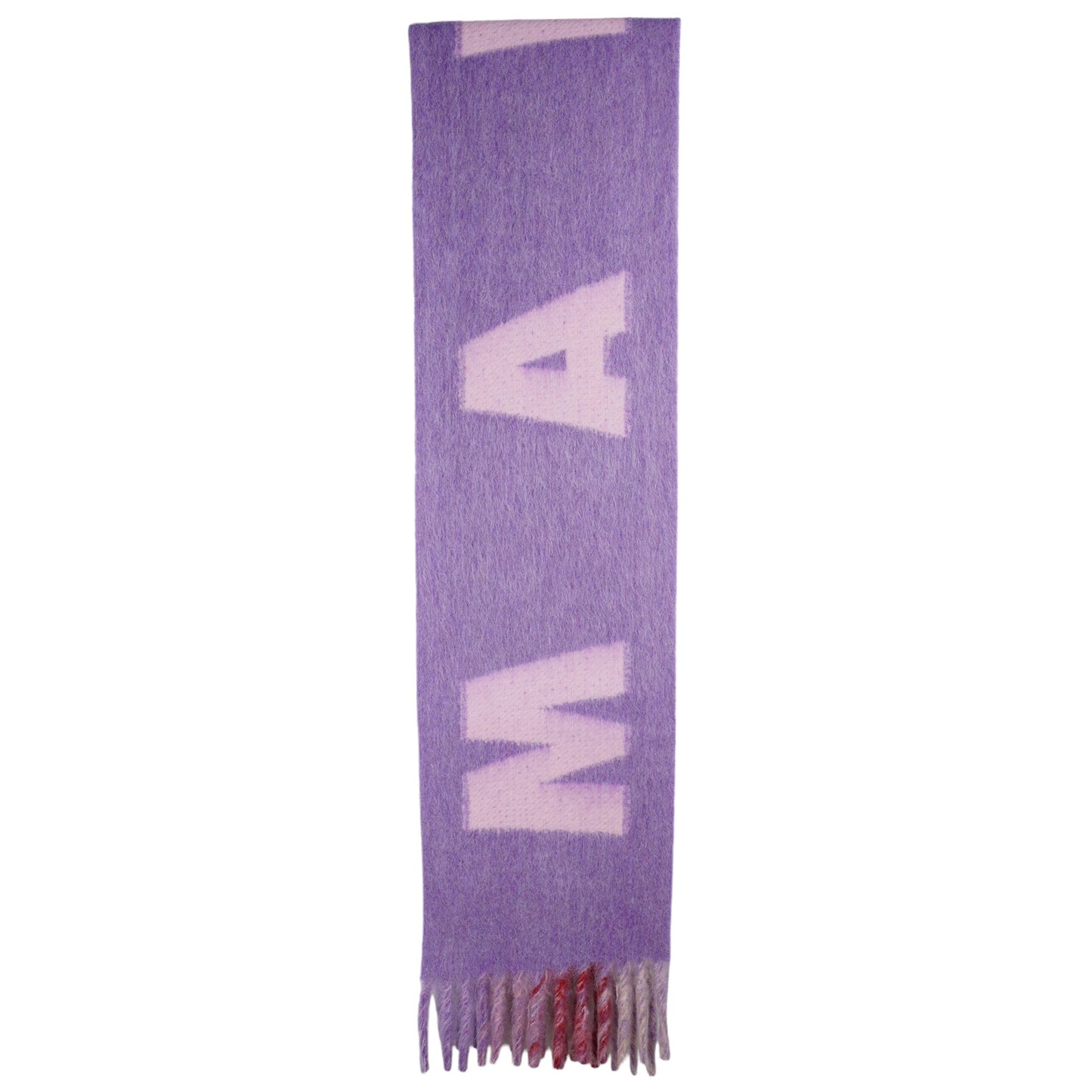 LOGO AND STRIPES WOOL MOHAIR SCIARPA DONNA / JQC68:PRUNE VIOLET