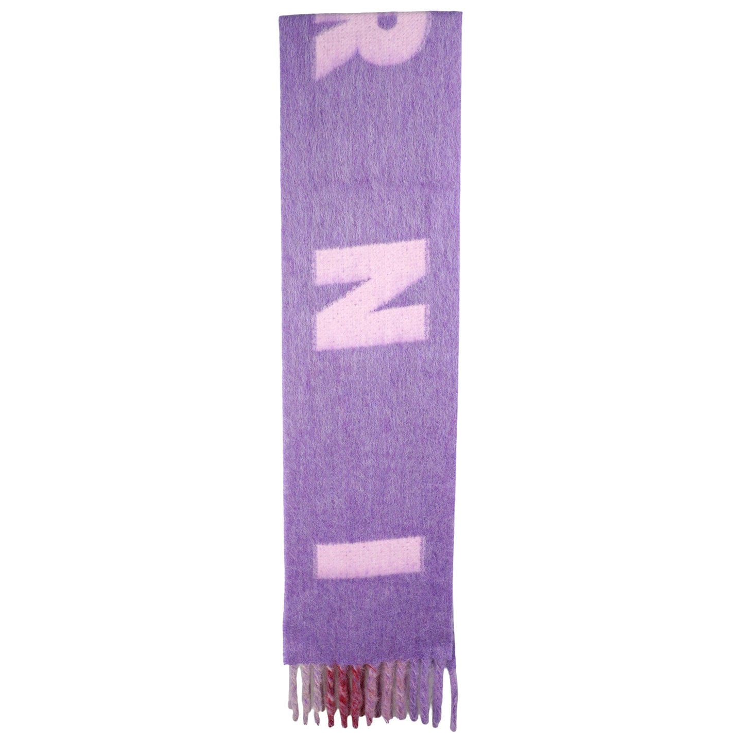 LOGO AND STRIPES WOOL MOHAIR SCIARPA DONNA / JQC68:PRUNE VIOLET