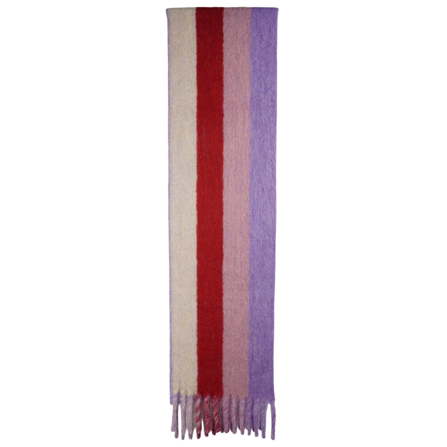 LOGO AND STRIPES WOOL MOHAIR SCIARPA DONNA / JQC68:PRUNE VIOLET