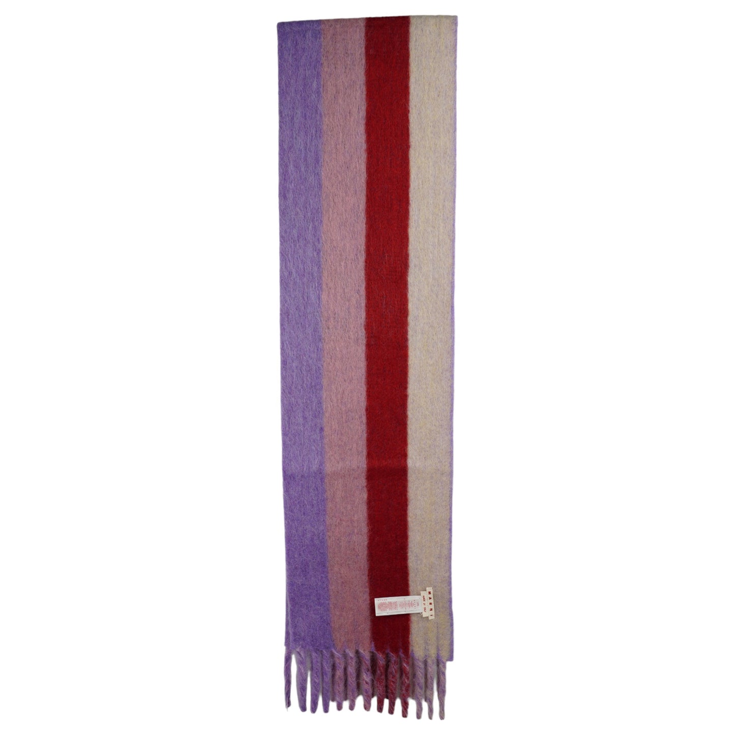 LOGO AND STRIPES WOOL MOHAIR SCIARPA DONNA / JQC68:PRUNE VIOLET