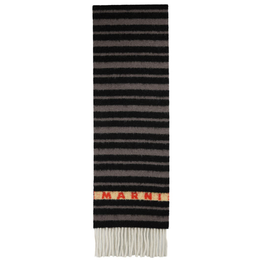 STRIPED ALPACA WOOL SCIARPA DONNA / STN99:BLACK