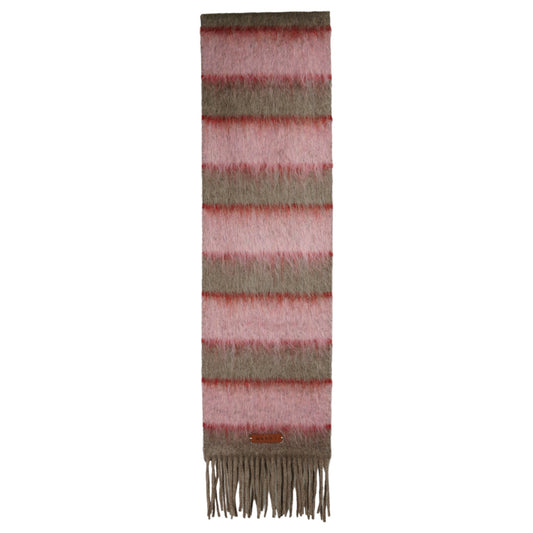 STRIPED VIRGIN WOOL MOHAIR SCIARPA DONNA / STC29:QUARTZ