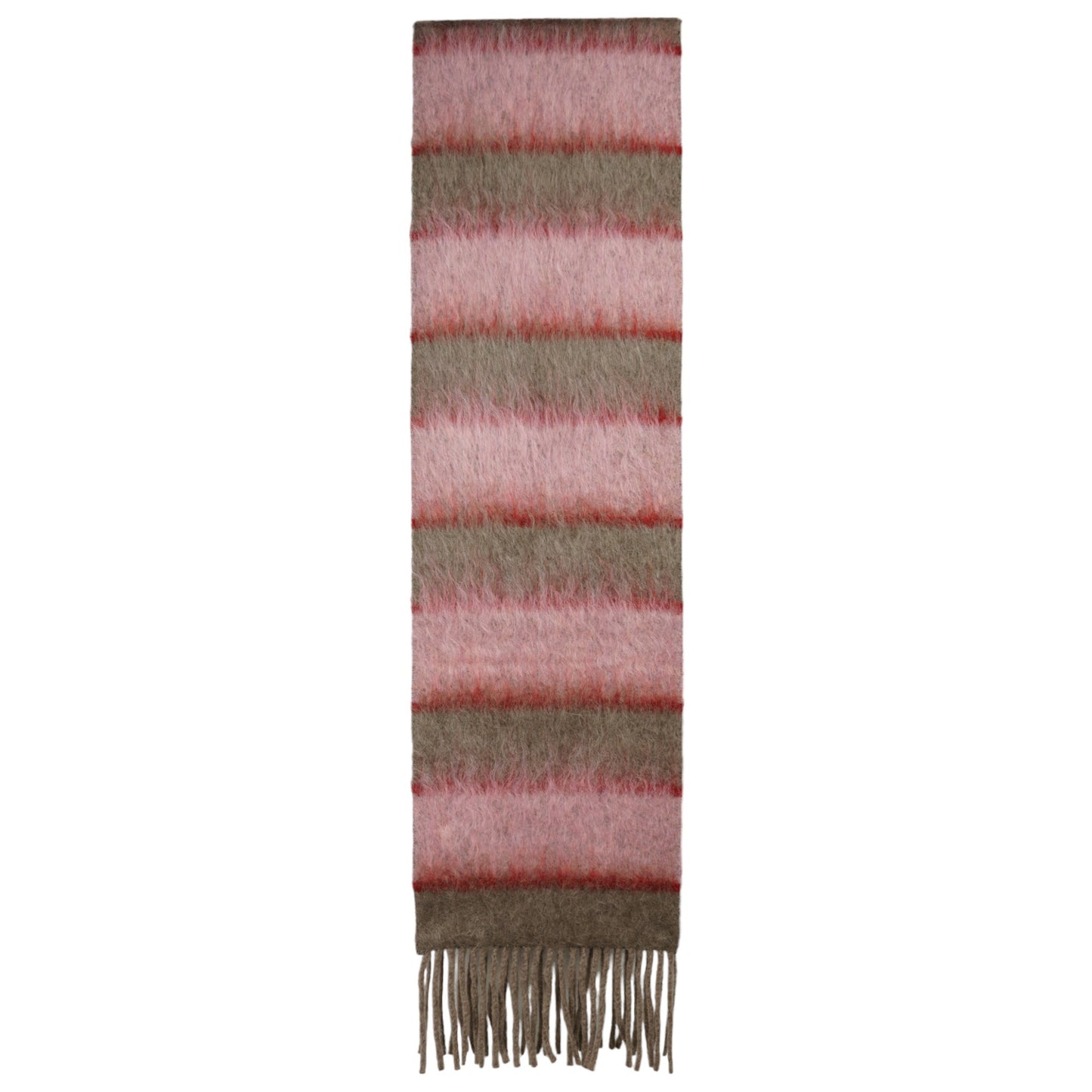 STRIPED VIRGIN WOOL MOHAIR SCIARPA DONNA / STC29:QUARTZ