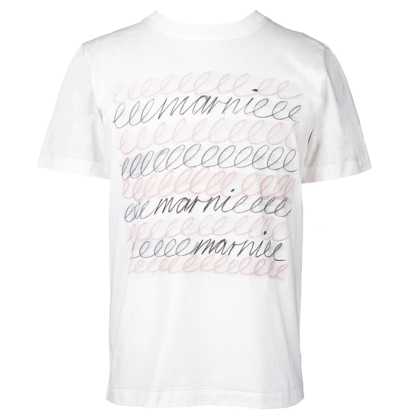 MARNI REPEAT ORGANIC JERSEY T-SHIRT / M1W01:LILY WHITE