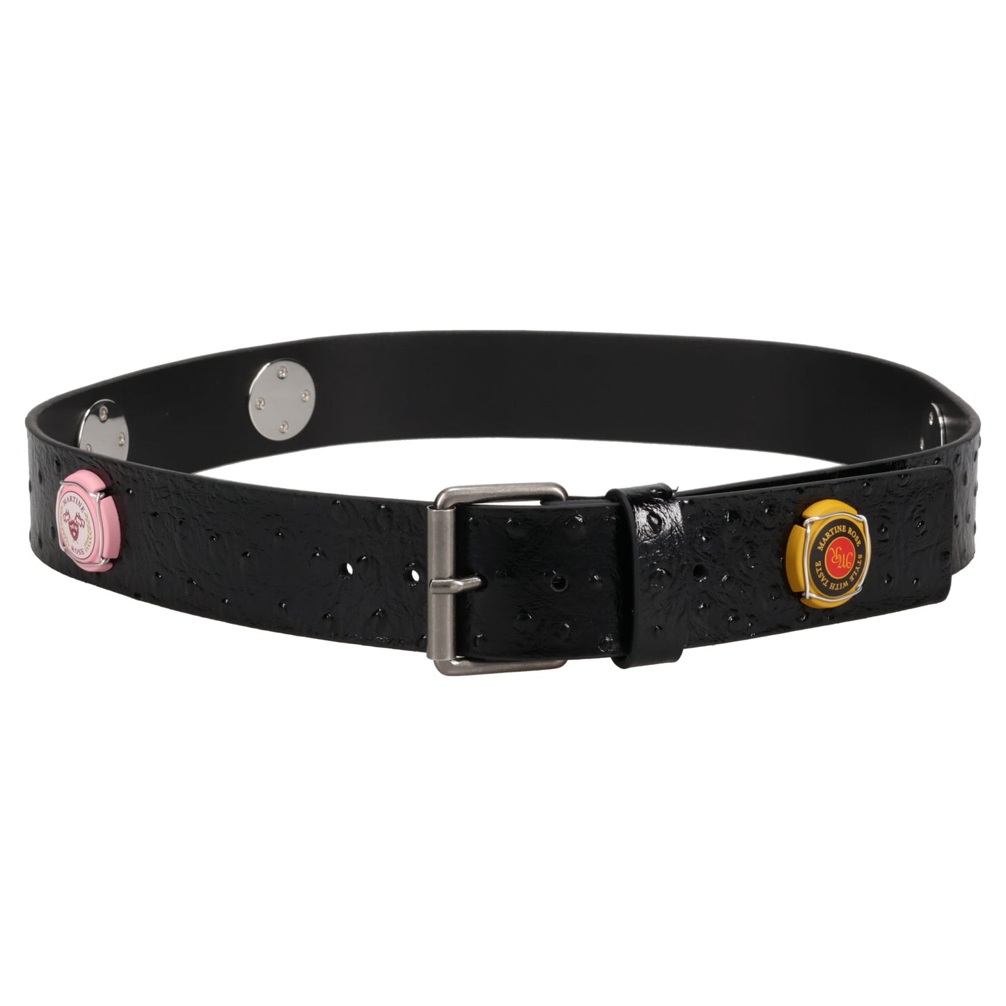 CHAMPAGNE CAP CLASSIC BELT / MOCK OSTRICH