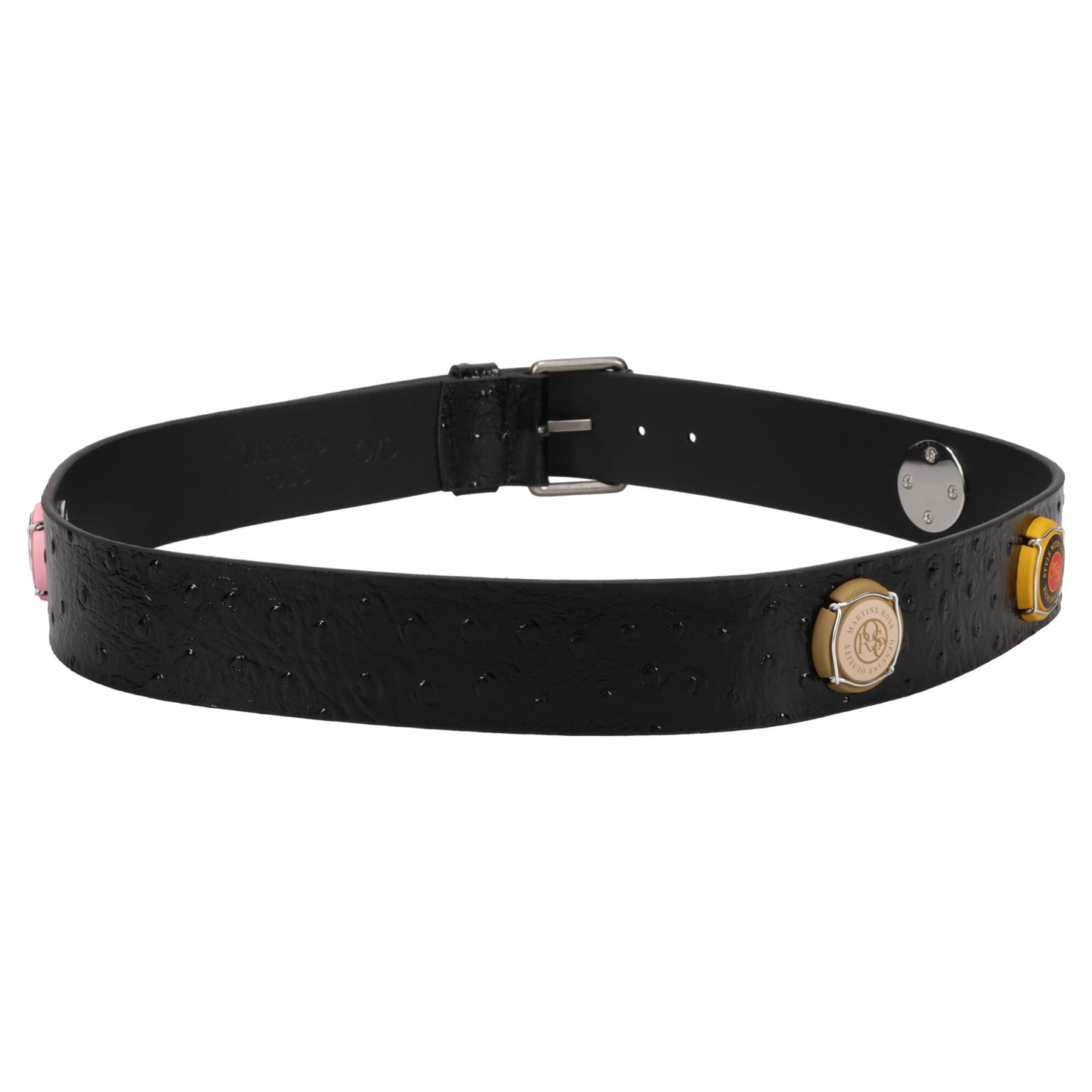 CHAMPAGNE CAP CLASSIC BELT / MOCK OSTRICH