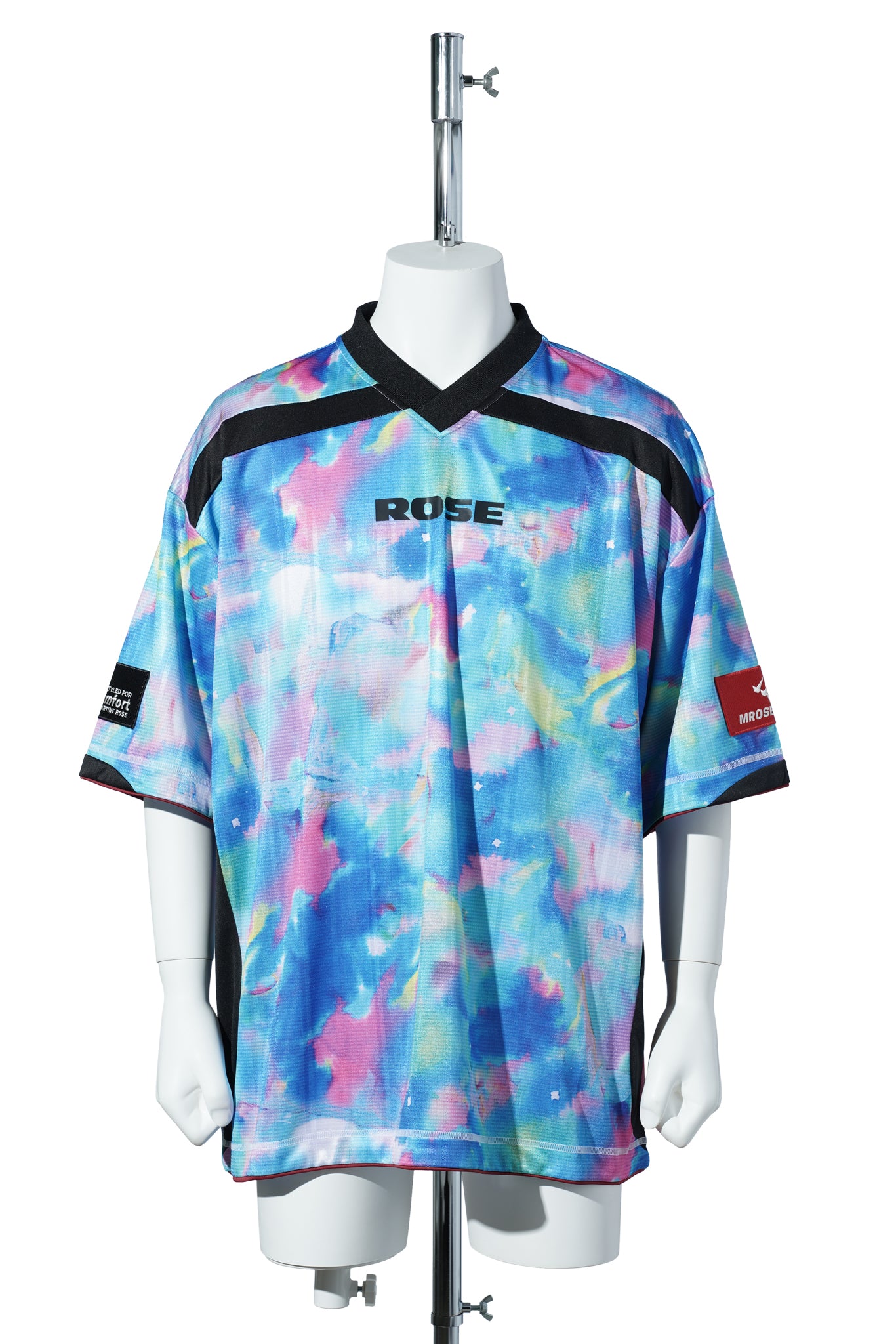 PRINTED FOOTBALL TOP / BLUE