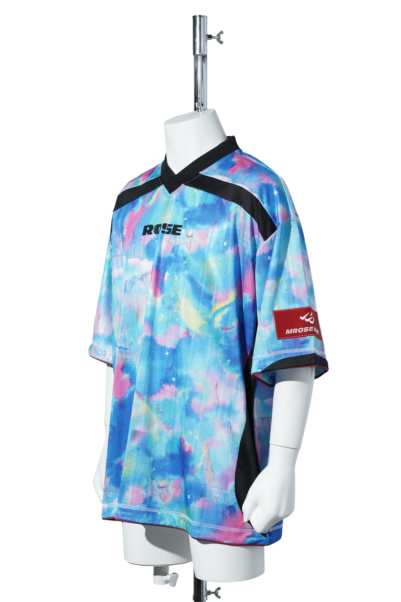 PRINTED FOOTBALL TOP / BLUE