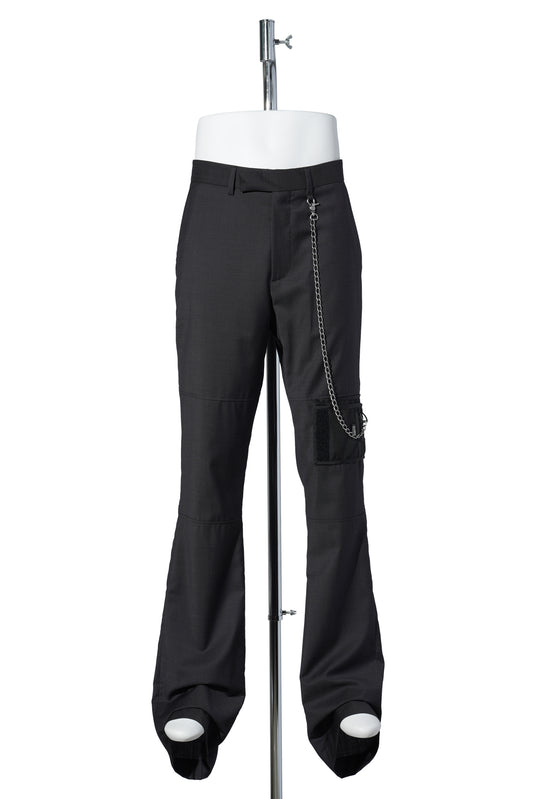 BOOTCUT WALLET TROUSER / BLACK-PURPLE