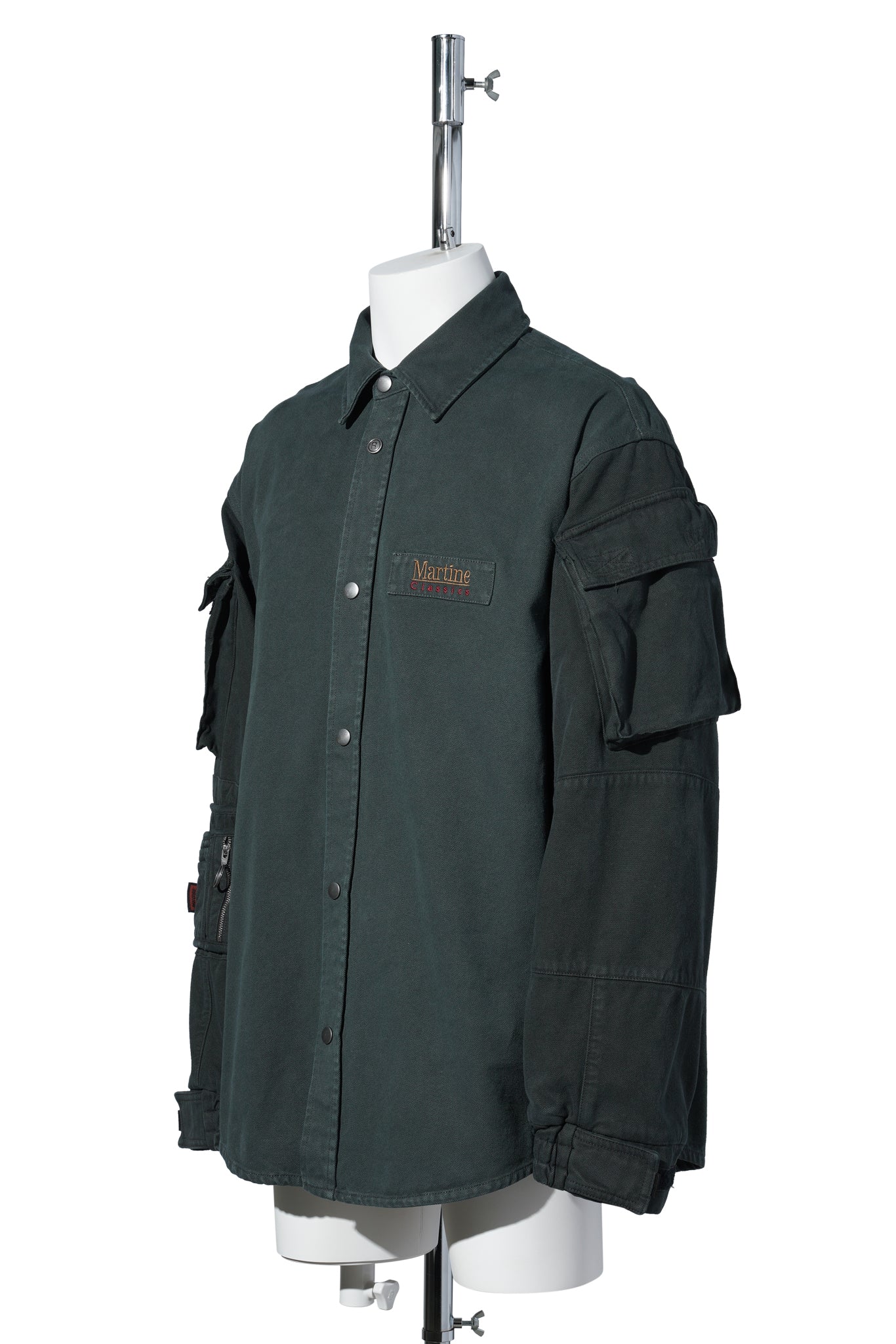 UTILITY SLEEVE SHIRT / GREEN DARK GREEN