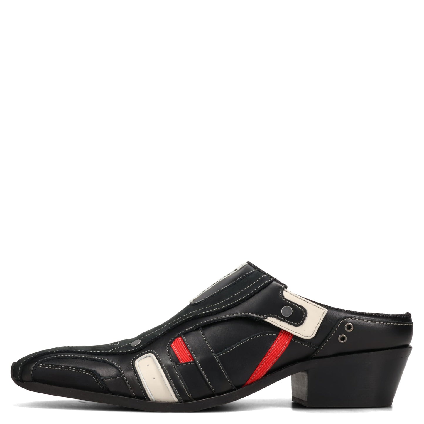 SPORTY SNOUT MULE / LEATHER BLACK