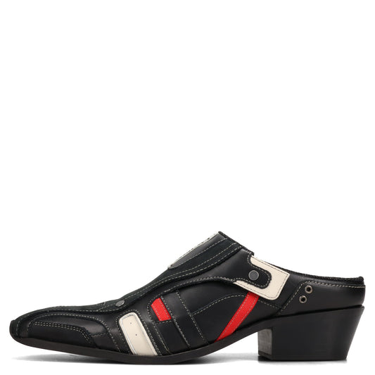 SPORTY SNOUT MULE / LEATHER BLACK