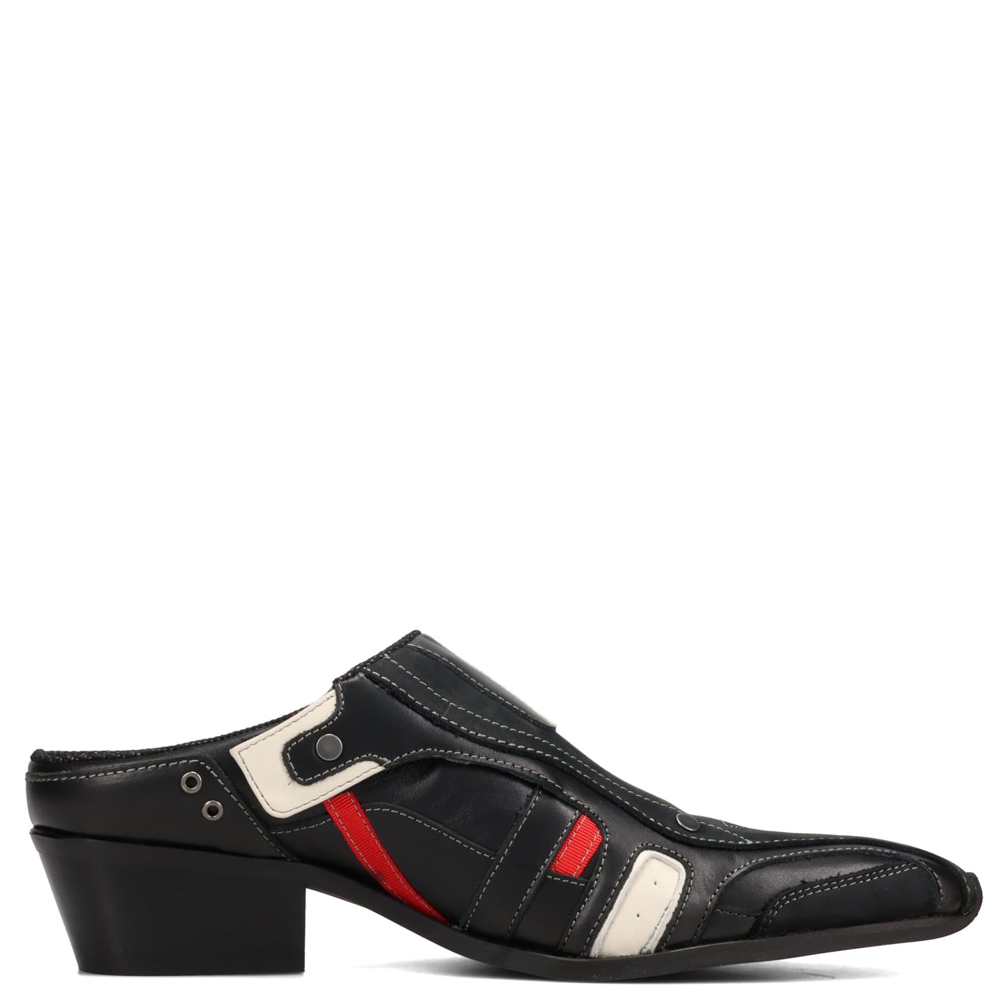 SPORTY SNOUT MULE / LEATHER BLACK