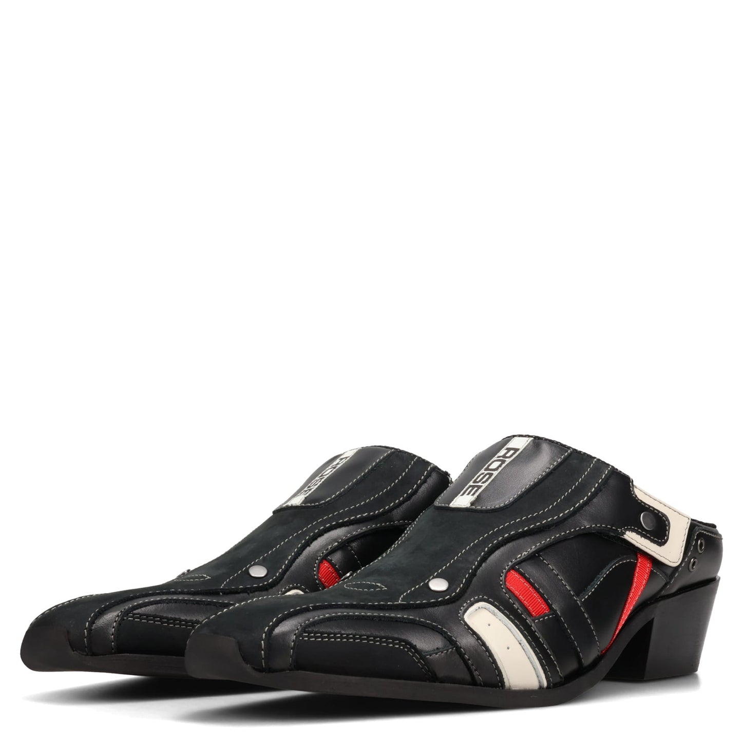 SPORTY SNOUT MULE / LEATHER BLACK