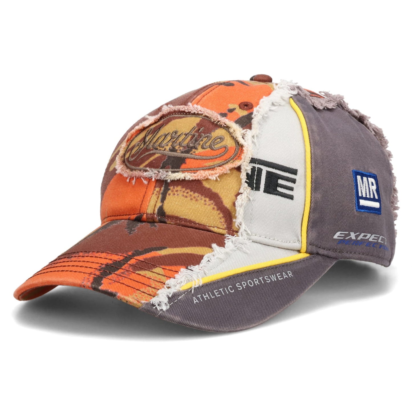 COLLAGE CAP / ORANGE CAMO GREY
