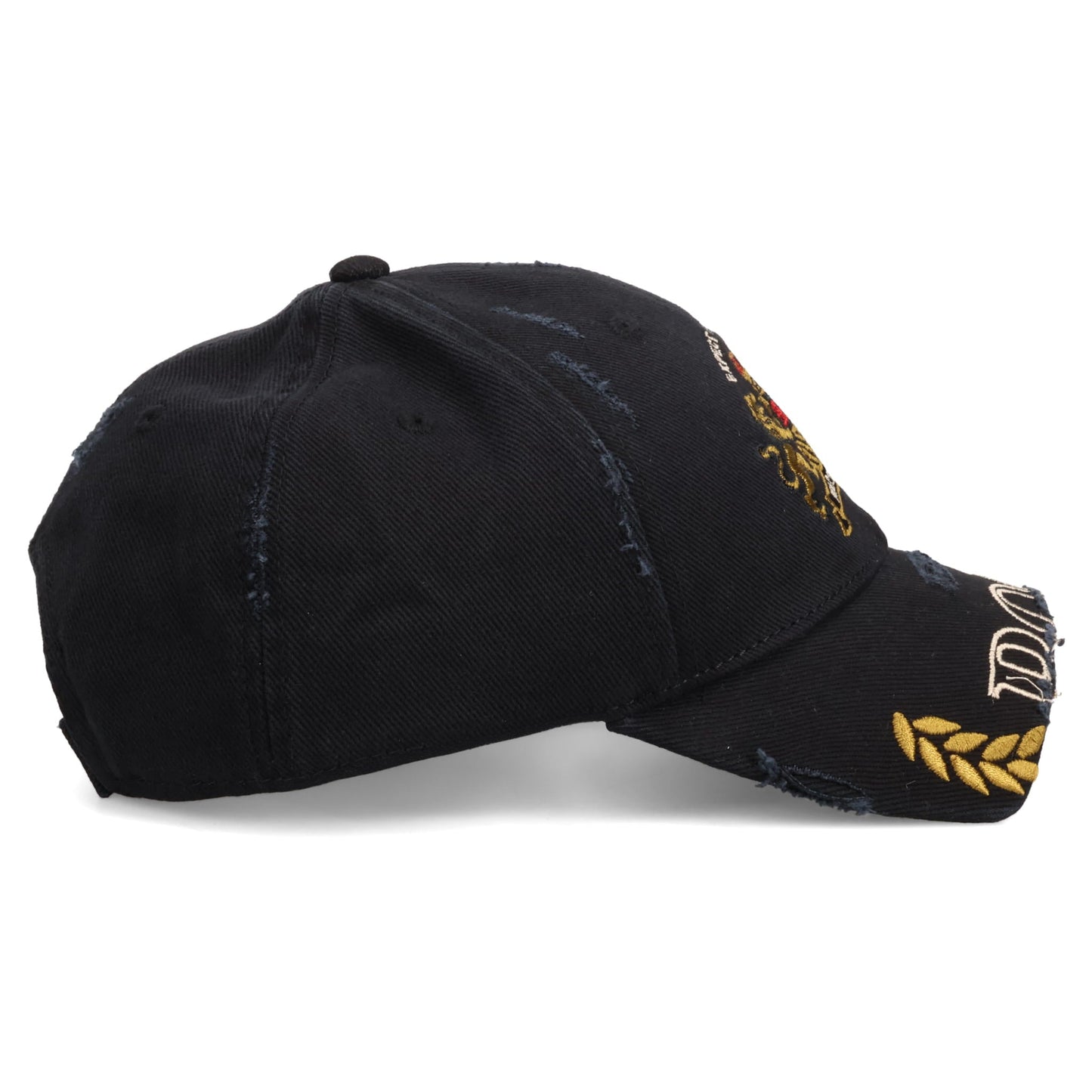 CUT PEAK CAP / BLACK WASHED