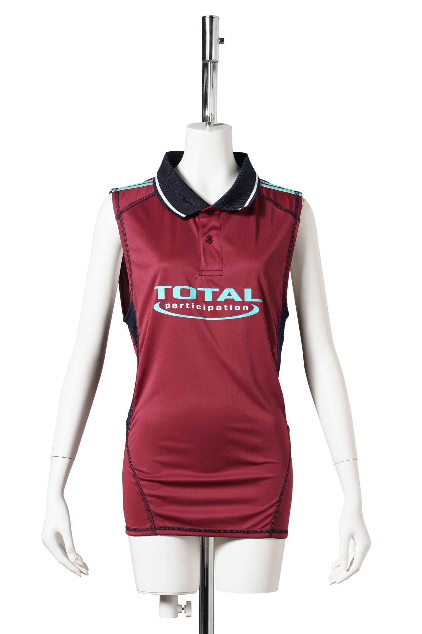 SHRUNKEN STRETCH FOOTBALL VEST / BURGUNDY