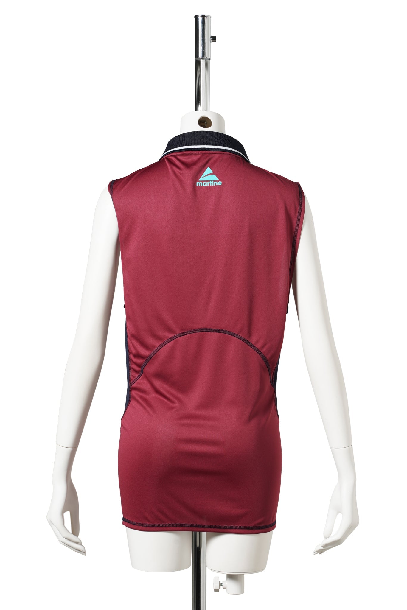 SHRUNKEN STRETCH FOOTBALL VEST / BURGUNDY