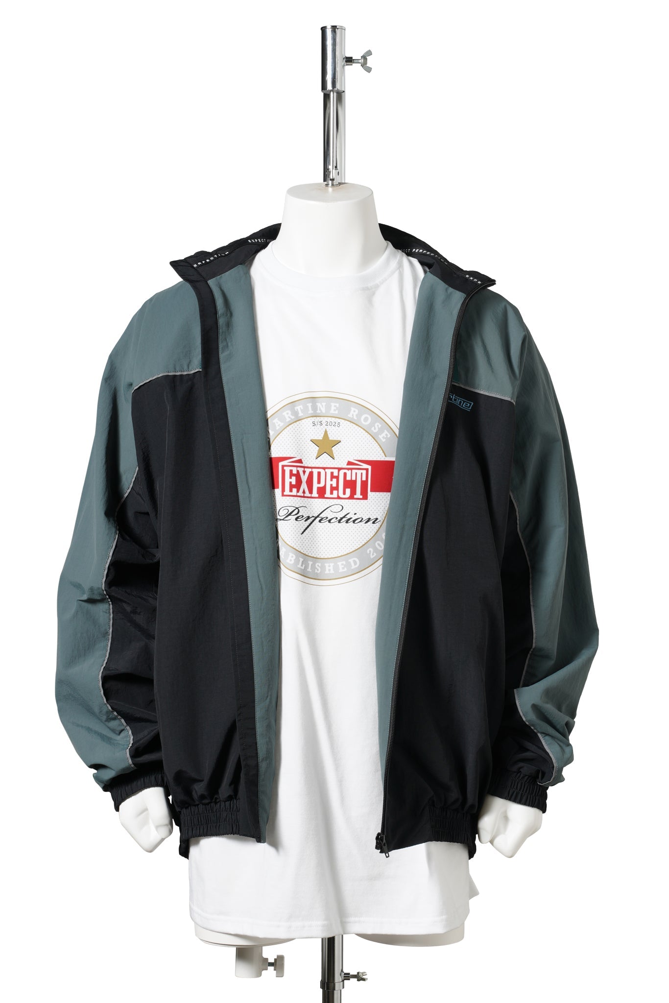 T-LINING TRACK JACKET / BLACK TEAL