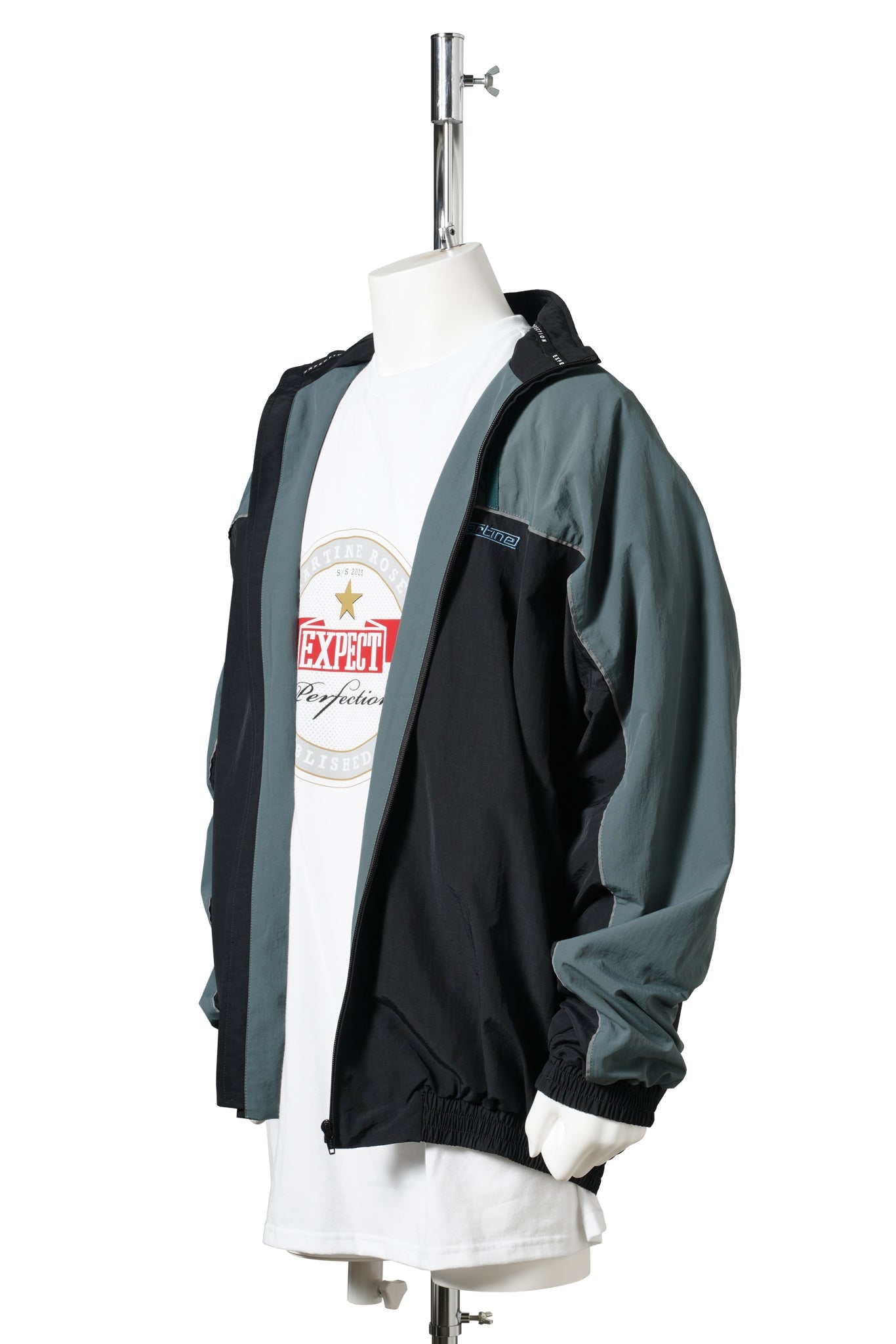 T-LINING TRACK JACKET / BLACK TEAL